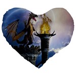 Dragon Land 2 19  Premium Heart Shape Cushion Front