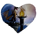 Dragon Land 2 19  Premium Heart Shape Cushion Back