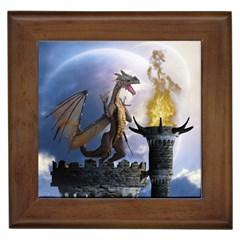 Dragon Land 2 Framed Ceramic Tile by gatterwe