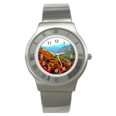 Through The Mountains Stainless Steel Watch (unisex) by Majesticmountain