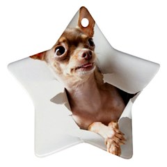 Chihuahua Star Ornament