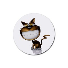 Funny Cat Drink Coaster (round) by cutepetshop