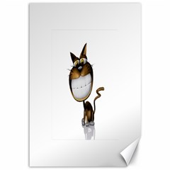 Funny Cat Canvas 12  X 18  (unframed) by cutepetshop