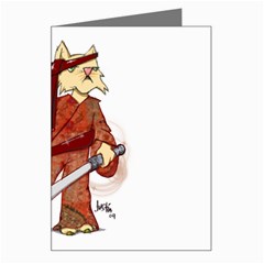 Samurai Cat Greeting Card