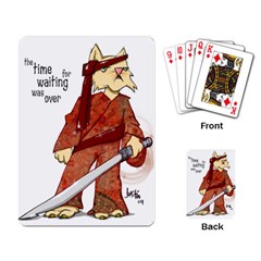 Samurai Cat Playing Cards Single Design