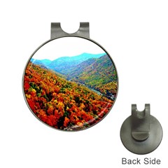 Through The Mountains Hat Clip With Golf Ball Marker by Majesticmountain