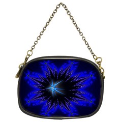 Fractal Blue Chain Purse (two Side)