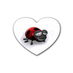 Lady Bird Drink Coasters 4 Pack (heart) 