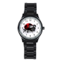 Lady Bird Sport Metal Watch (black) by cutepetshop