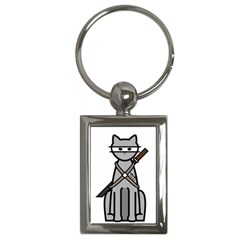 Ninja Cat Key Chain (rectangle)