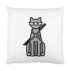 Ninja Cat Cushion Case (one Side) by cutepetshop