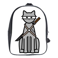 Ninja Cat School Bag (large) by cutepetshop