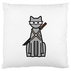 Ninja Cat Large Cushion Case (one Side) by cutepetshop