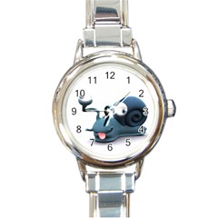 Funny Snail Round Italian Charm Watch