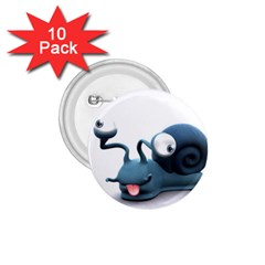 Funny Snail 1 75  Button (10 Pack) by cutepetshop