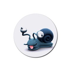 Funny Snail Drink Coaster (round)