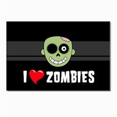 I Love Zombies Postcards 5  X 7  (10 Pack)