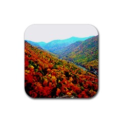 Through The Mountains Drink Coaster (square) by Majesticmountain