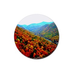 Through The Mountains Drink Coasters 4 Pack (round) by Majesticmountain