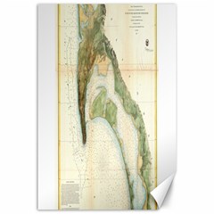 Vintage Map Of The San Diego Bay (1857) Canvas 24  X 36  (unframed) by Alleycatshirts