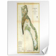 Vintage Map Of The San Diego Bay (1857) Canvas 36  X 48  (unframed)