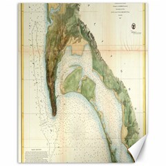 Vintage Map Of The San Diego Bay (1857) Canvas 11  X 14  9 (unframed) by Alleycatshirts