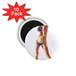 Usa Girl 1.75  Button Magnet (10 pack) Front