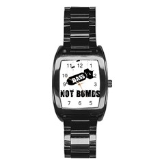 Bass2 Men s Stainless Steel Barrel Analog Watch by Lab80