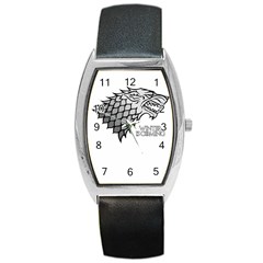 Winter Is Coming ( Stark ) 2 Tonneau Leather Watch by Lab80