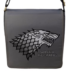 Winter Is Coming ( Stark ) 2 Flap Closure Messenger Bag (small) by Lab80