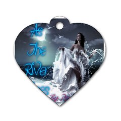 As The River Rises  Dog Tag Heart (two Sided) by AuthorPScott