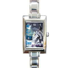 As The River Rises  Rectangular Italian Charm Watch by AuthorPScott