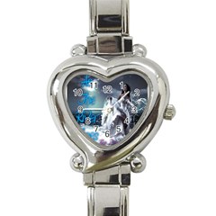 As The River Rises  Heart Italian Charm Watch 