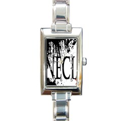 Logo Rectangular Italian Charm Watch by RIOTTSHIRTS