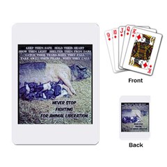 Animal Liberation Playing Cards Single Design by liberation4animals