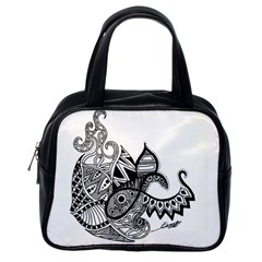 Petal Doodle Classic Handbag (one Side) by EllaTheGiraffe