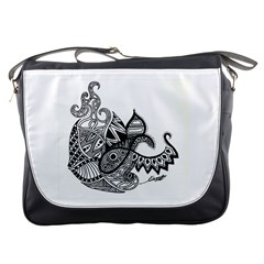 Petal Doodle Messenger Bag by EllaTheGiraffe