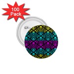 Cmyk Damask Flourish Pattern 1.75  Button (100 pack) Front