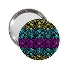 Cmyk Damask Flourish Pattern Handbag Mirror (2 25 )