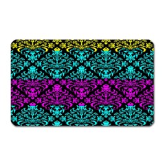 Cmyk Damask Flourish Pattern Magnet (rectangular) by DDesigns