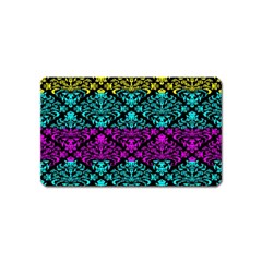 Cmyk Damask Flourish Pattern Magnet (name Card) by DDesigns