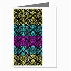 Cmyk Damask Flourish Pattern Greeting Card