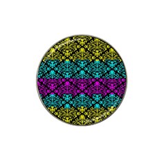 Cmyk Damask Flourish Pattern Golf Ball Marker 4 Pack (for Hat Clip) by DDesigns