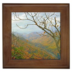 Way Above The Mountains Framed Ceramic Tile by Majesticmountain