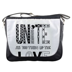 Watch The World Unite As You Turn Up The Love Messenger Bag by EllaTheGiraffe