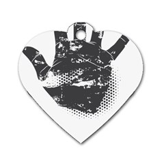 Tshirt Design 560 Dog Tag Heart (two Sided) by bluemoon