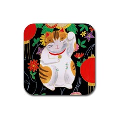 Maneki Neko Drink Coaster (square) by TabbyCatStudios