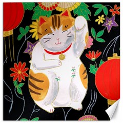 Maneki Neko Canvas 12  x 12  (Unframed)