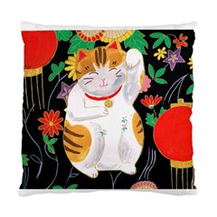 Maneki Neko Cushion Case (one Side) by TabbyCatStudios