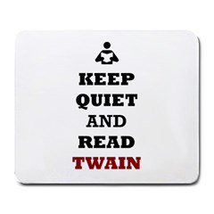 Keep Quiet And Read Twain Black Large Mouse Pad (Rectangle)